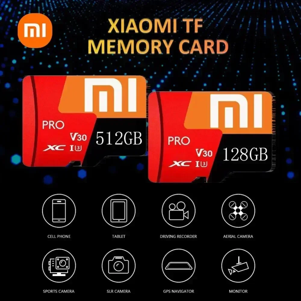 Original Memory Card 2TB 1TB 512GB 256GB 128GB A1/A2 SD/TF Flash SD Card For Phone/Tablet PC Give Card Reader Gifts For Xiaomi