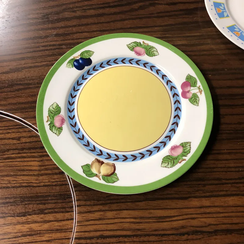 8-Inch  Ceramic Tableware Household Vegetable Pastry  Snack Plate Dessert Cake  Fruit Salad Plate