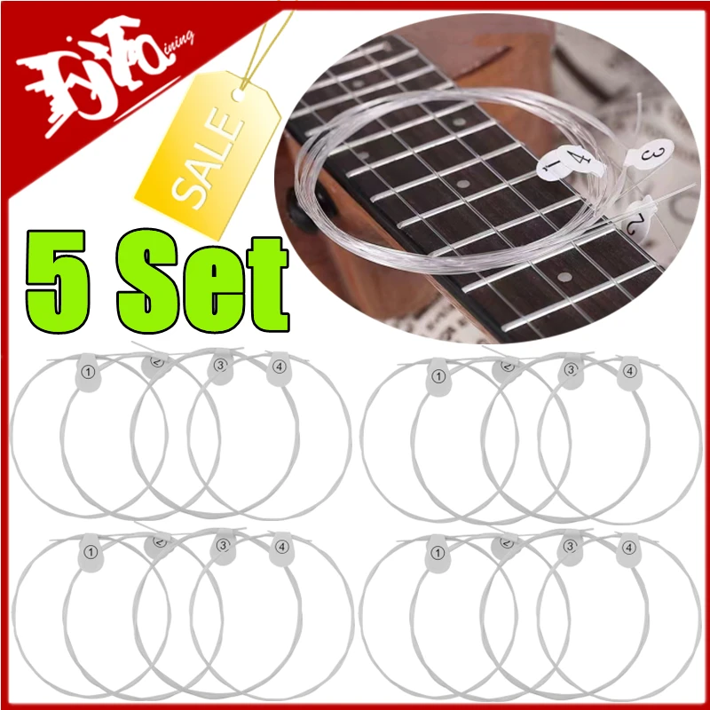 5-1Set Ukulele Strings Nylon Hawaii Four Strings Guitar 1st-4th Strings 4Pcs/Set Classical Guitar Musical Instrument Accessories