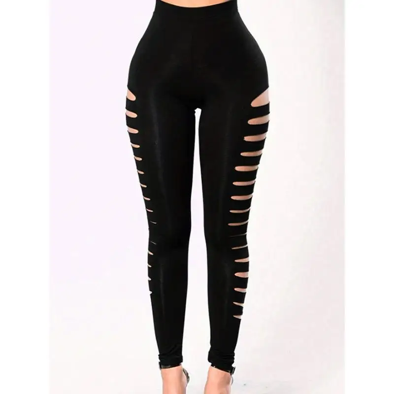 Y8827 Men's Casual Pants Ele Women's Elastic Straight Leg High Waist PVC Fabric Mid-Aged Women's Faion Korean Sle