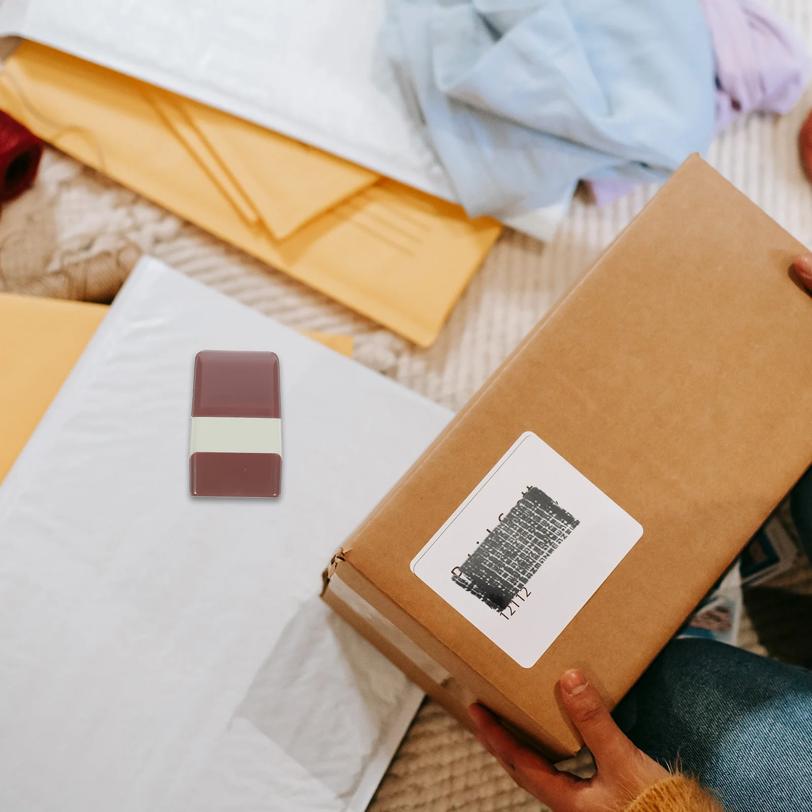 Klarer Ausweishalter, Sichtschutz, Siegel, Walker Express Bill, tragbare Stempelrolle