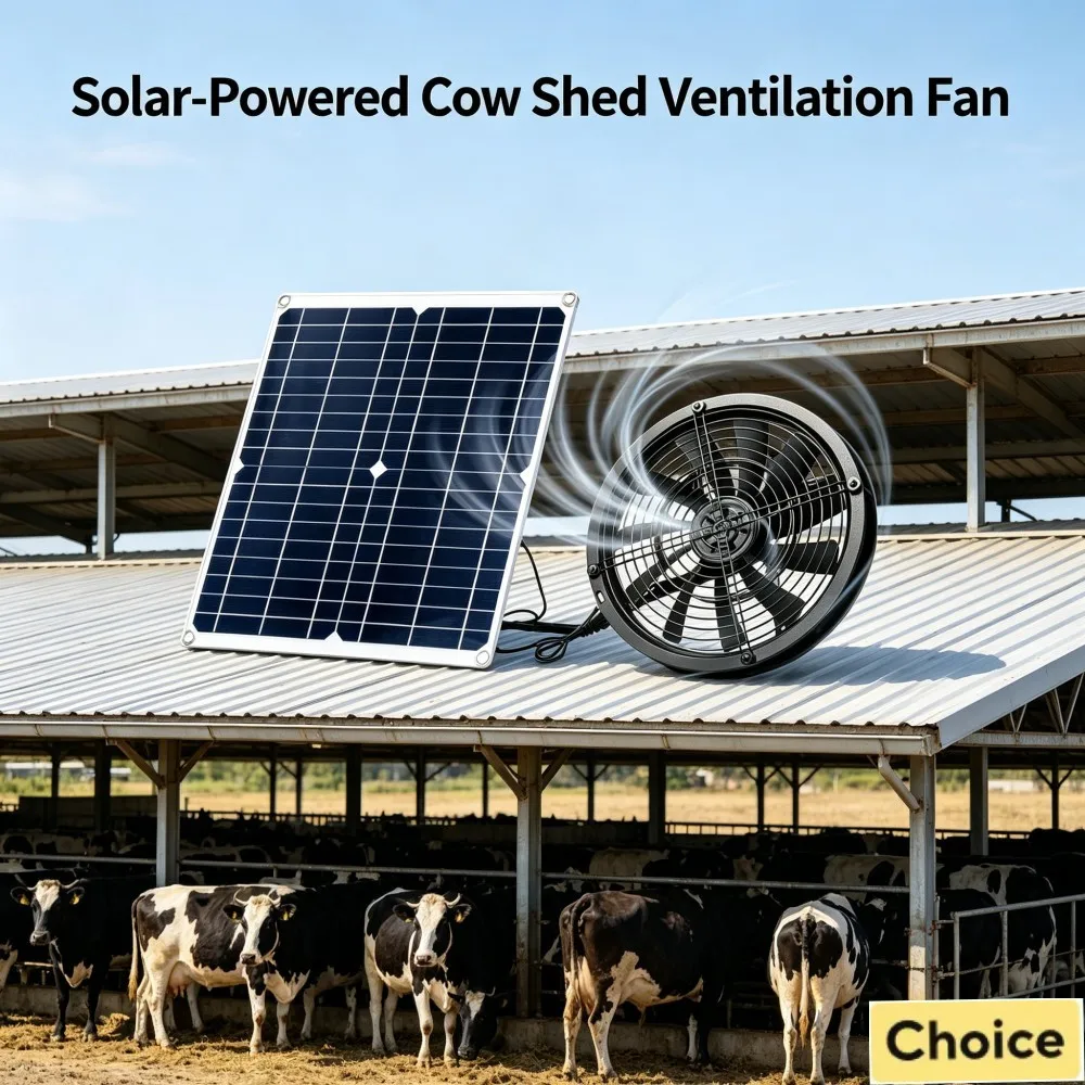 

15-25W Outdoor Shelter Solar Vent Fan Kit Comfort Ventilation Fan for Temporary House Pet Coop Shed