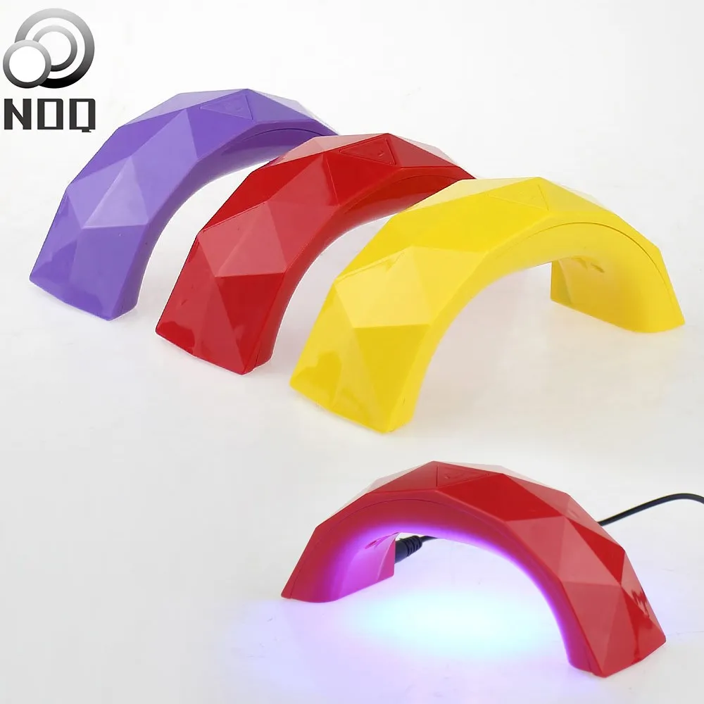 3 Pcs Leds Mini UV LED Nail Lamp NOQ Portable Nail Dryer 6W For Curing Gels Polish 6 Colors Manicure Tools