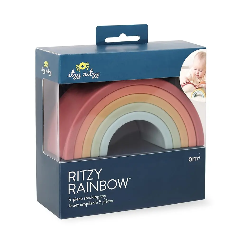 Rainbow Stacker Toy - Includes 5 Arches for Stacking; Helps Develop Hand-Eye Coordination; Rainbow