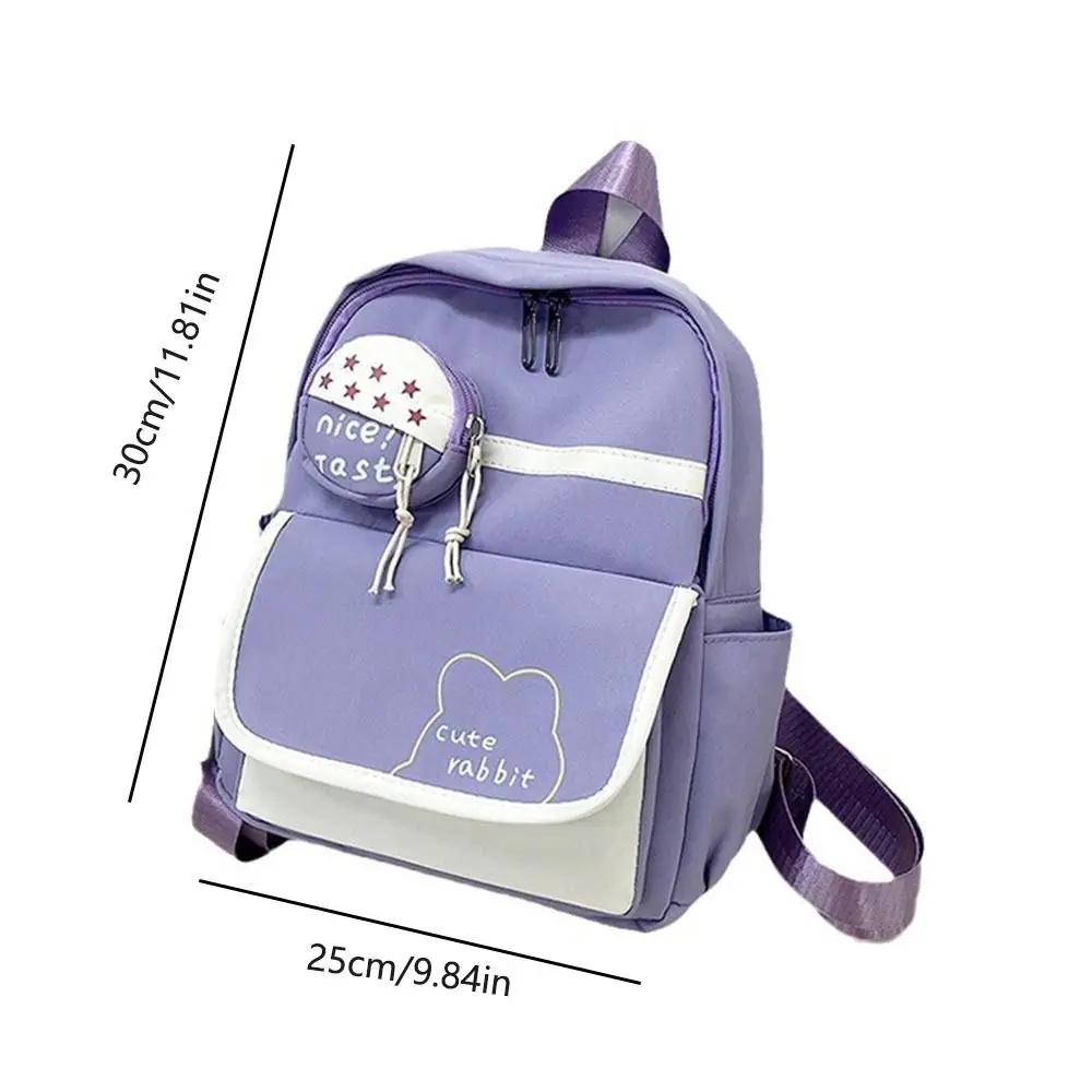 Fashion Nylon Children's Backpacks with Coin Purse Large Capacity Kids Shoulder Bag Waterproof Adjustable Straps Schoolbag Gift