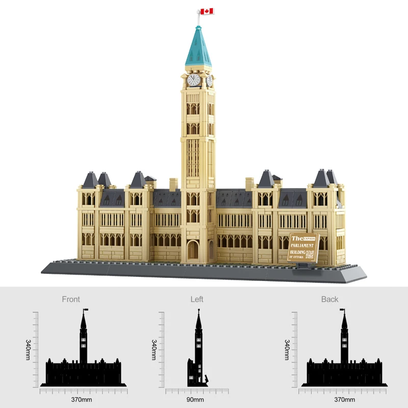 Famous Architecture Parliament Buildings 608pcs Puzzle Building Block Set MOC Bricks Kid\'s Educational Toy Juguetes 4221