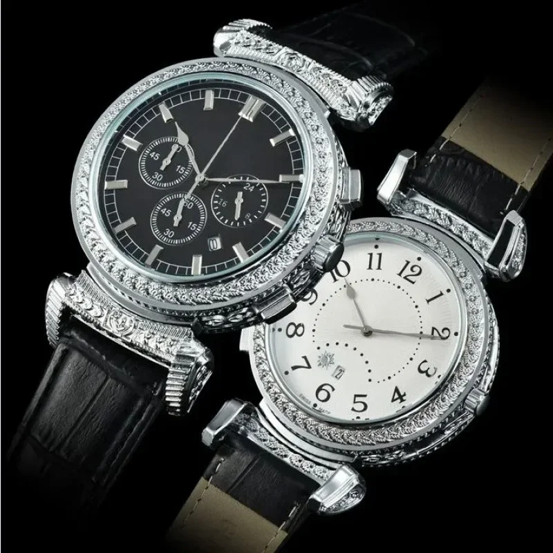 2025年高級ブランド多機能クロノグラフクォーツ腕時計 メンズ スポーツ防水レザーストラップ ファッションメンズ腕時計 AAA+