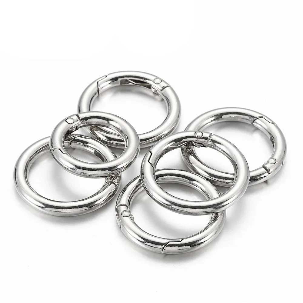 6 Teile/los Metall Frühling Tor O Ring Tasche Schnalle Metall Verschlüsse Karabiner Karabinerhaken Frühling Schlüsselring DIY Tasche Gepäck Schmuck Zubehör