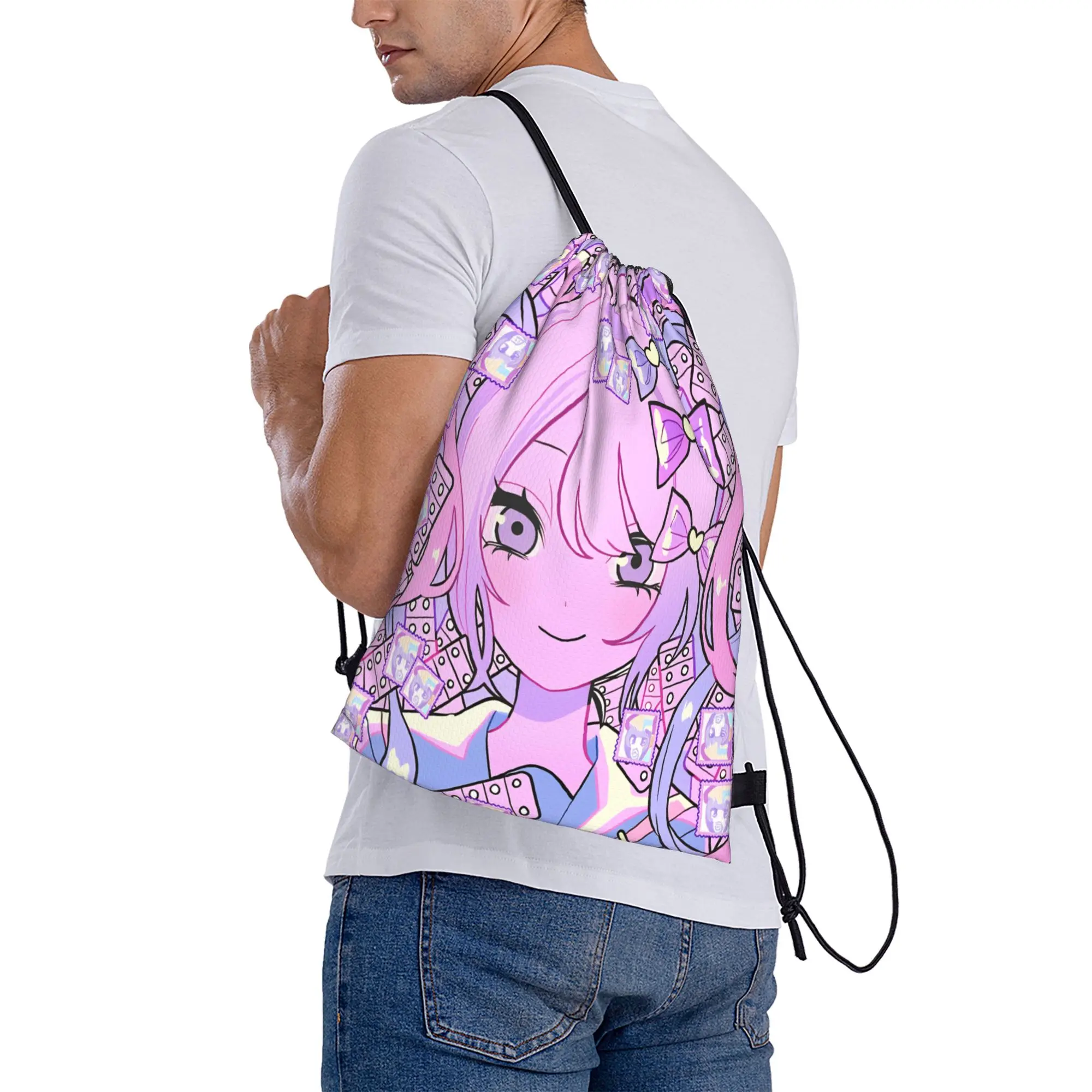 Needy Streamer Overload Kangel Drawstring Bag  School Gym Students BackpacksWaterproof Minimalist Sackpack String Bags