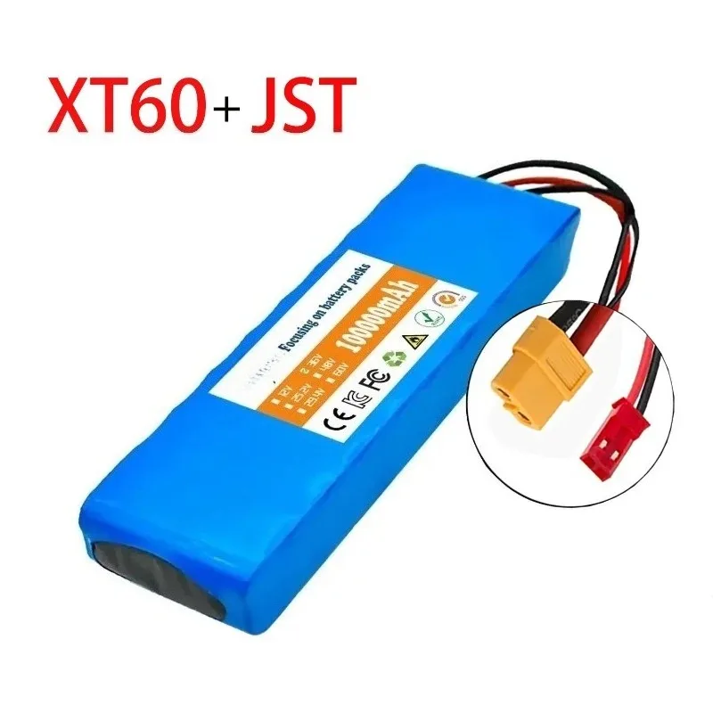 36V 100000mAh 10S3P 500W Lithium Battery Pack XT60+JST+Car Plug for Electric Scooter 18650 A-Grade Battery Cell High-Capacity
