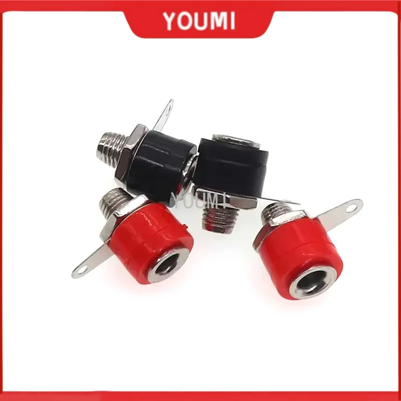 10PCS/Lot 2 Color 4mm Banana Jack Terminal Panel Socket Terminals Test Instrumentation Terminal Blocks Amplifier Connector