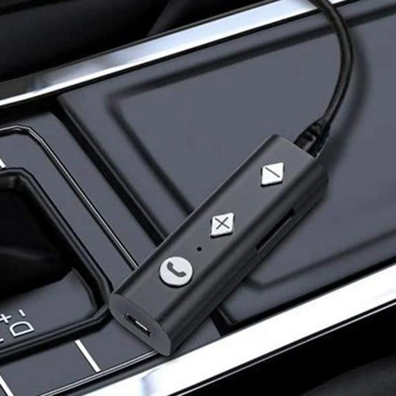 ไร้สายบลูทูธแจ็คเครื่องรับสัญญาณบลูทูธ 5.0 ตัวรับสัญญาณ 3.5 มม.อะแดปเตอร์AUXสําหรับหูฟังลําโพงเพลงรถ