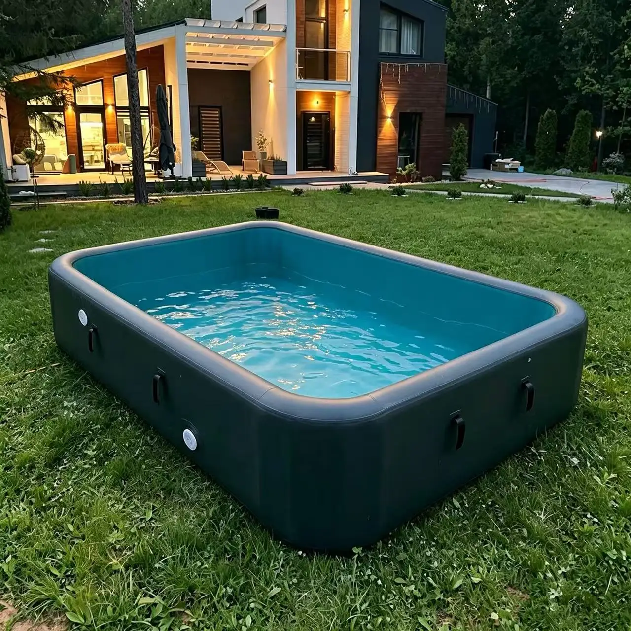Rectangular Inflatable Pool Fine Craft Hard Pool Luxurious Outdoor Leisure Facility