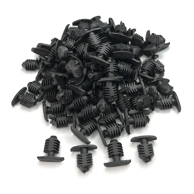 100pcs Car Door Window Sealing Strip Clamps Clips Bonnet Seal For Hyundai Kia 86438-4A100 Weatherstrip Retainer Fasteners Car