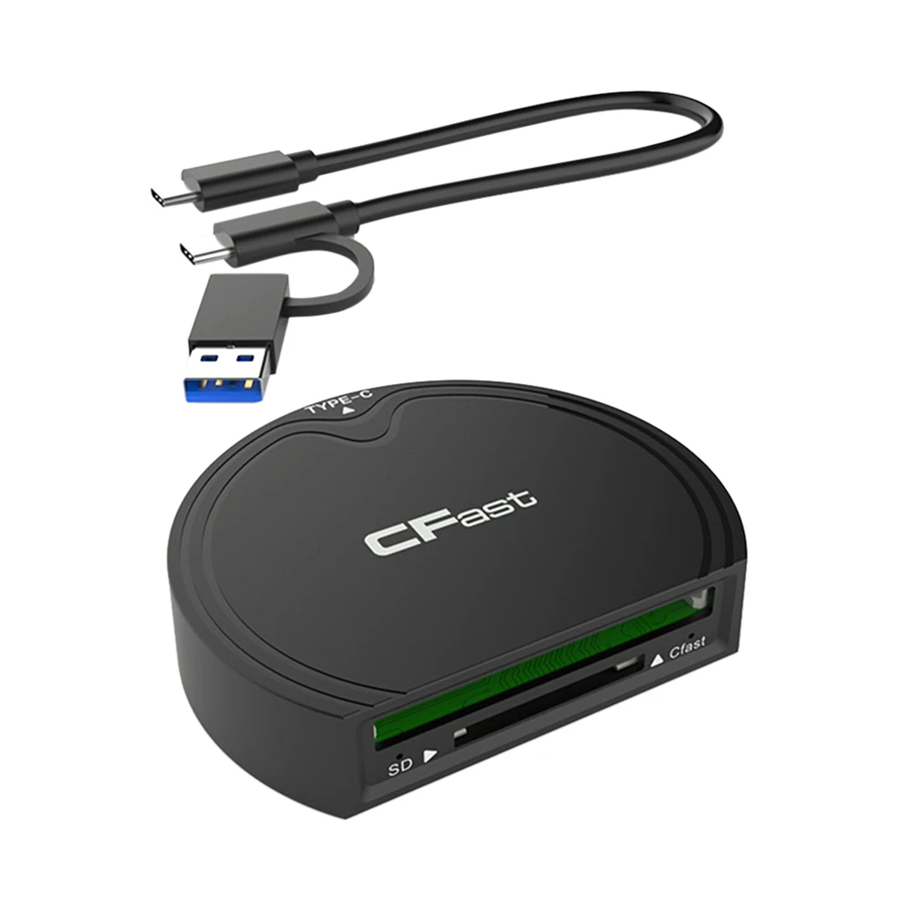 قارئ بطاقات الذاكرة Rocketek الاحترافي بسرعة 10 جيجابت في الثانية، محول قارئ بطاقات نقل عالي السرعة يدعم CFast/SD