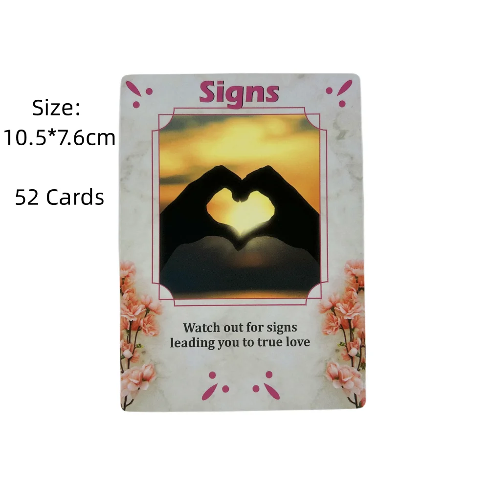 When Two Hearts Meet Love Oracle Cards Game Fortune-telling Tarot Divination Edition Creativity Messages Board Deck