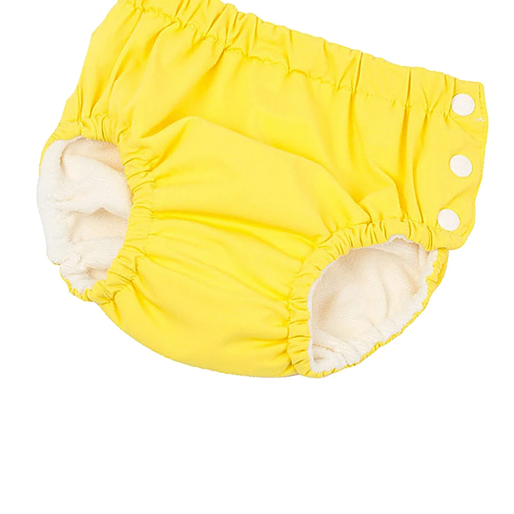

Baby Swimwear Baby Swimming Pants Adjustable Washable Waterproof Diaper Pants for Baby Girl Boy (Yellow 90cm)