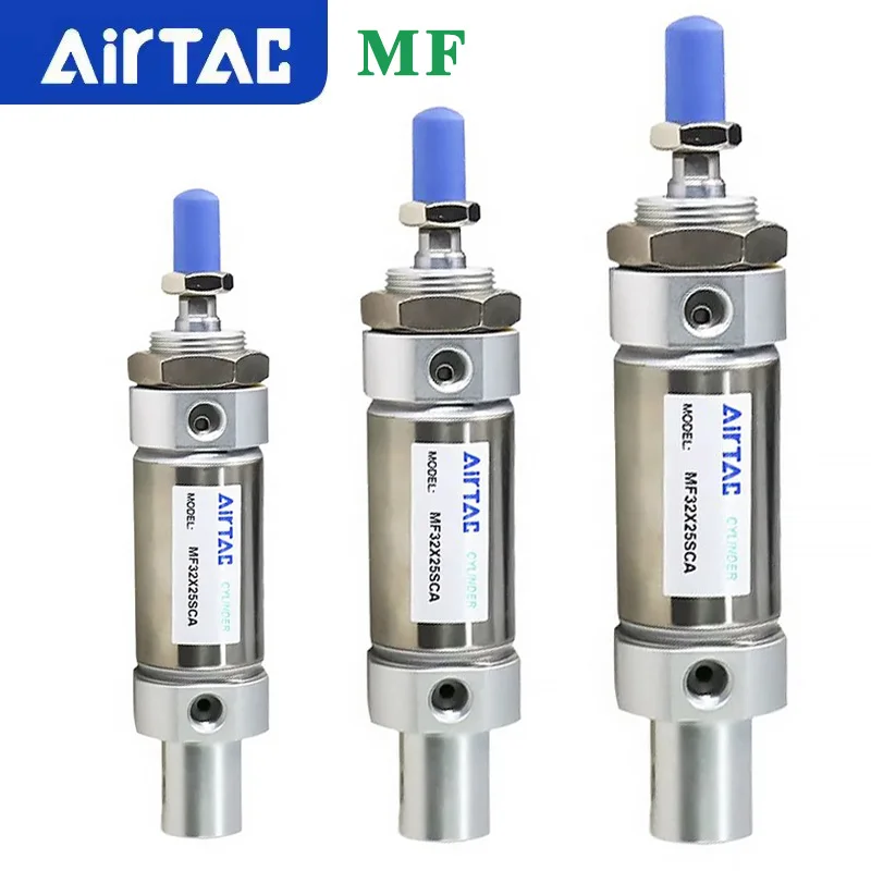 AirTAC MF Stainless Steel Mini Magnetic Pneumatic Cylinder Double Acting MF20/25/32/40-25X50X75X100X125X200S Back Cover U-CA-CM
