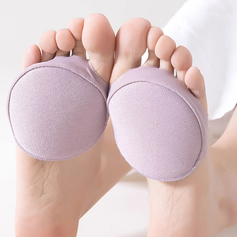 1 Pair Five Toes Forefoot Pads For Women High Heels Half Insoles Cotton Invisible Socks Anti-pain Anti-skid Toe Pad Inserts