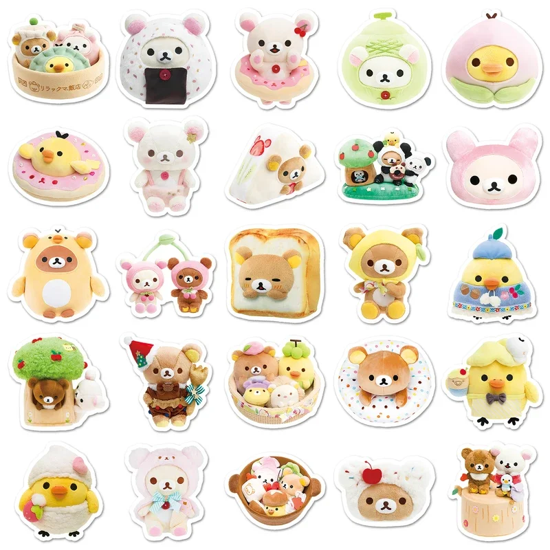 Großhandel 54 Stück Niedliche Rilakkuma Aufkleber Wasserfest Cartoon-Tier Laptop Gepäck Handyhülle Abziehbilder Scrapbook – Detail 5