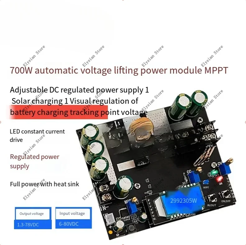 ZK-SJ30 700W Synchronous Rectifier 30A Automatic Up and Down Power Supply Module Solar Charging MPPT