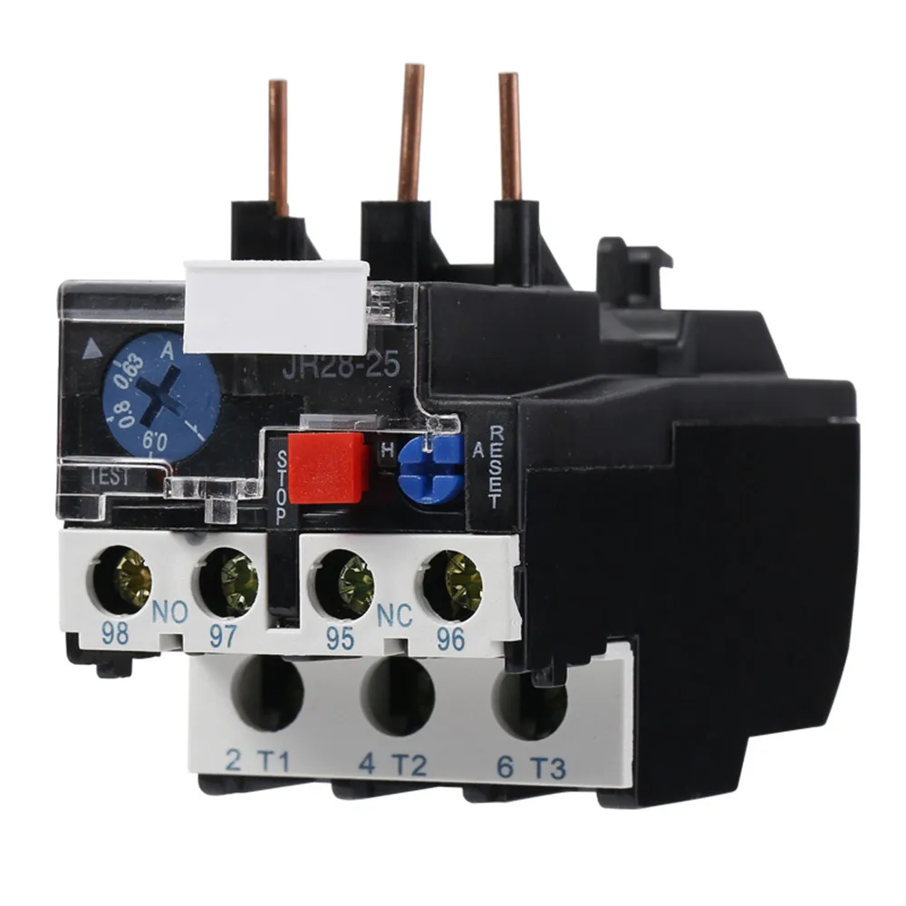 1 PCS JR28-25 Manual Reset 3 Phase Motor Protection Thermal Overload Relay 0.63-1A 1.6-2.5A 1.25-2A 4-6A 7-10A