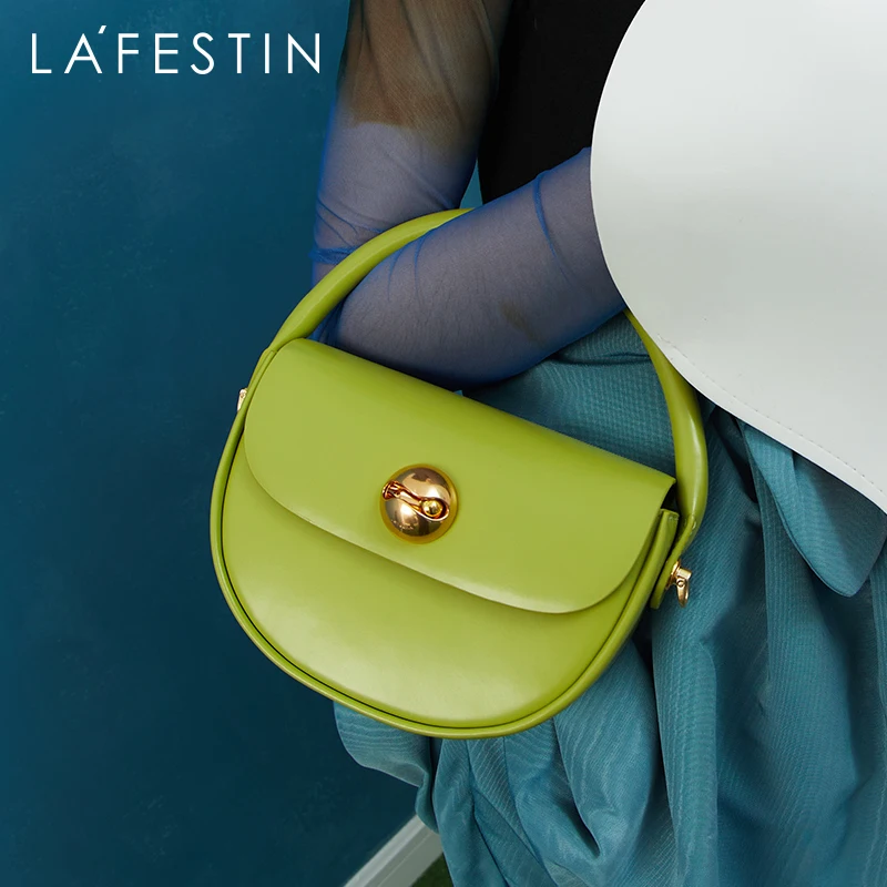 LA FESTIN-Bolso de hombro para mujer, bandolera de marca de lujo, Original, a LA moda, pequeño, redondo, diseño de tendencia, novedad de 2024