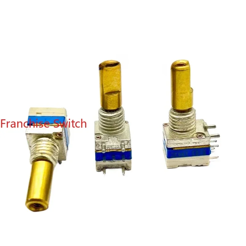 50PCS R08740NM Rotary Potentiometer With Press Switch, B10K Shaft Length For Walkie-talkie 15MM