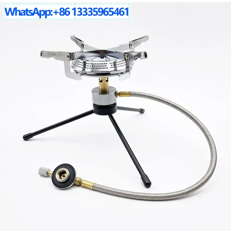 

Outdoor folding gas stove tea split type camping portable tripod bracket burner