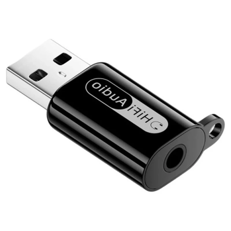 USB A To 3.5Mm Audio Adapter 2 In 1 Headphone Microphone Converter Function- External Sound Card For Laptop PC Speakers Black