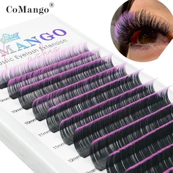 Ombre Pink Red Blue Purple Mix Trays Colored lashes  Individual Eyelashes Natural Mega Russian Eyelash Extensions Colourful