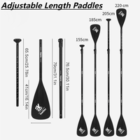 3-4 Sections Kayak Boat Stand Up Paddle Aluminum Alloy Paddle Portable Detachable Float Afloat Oars Adjustable Length Paddles
