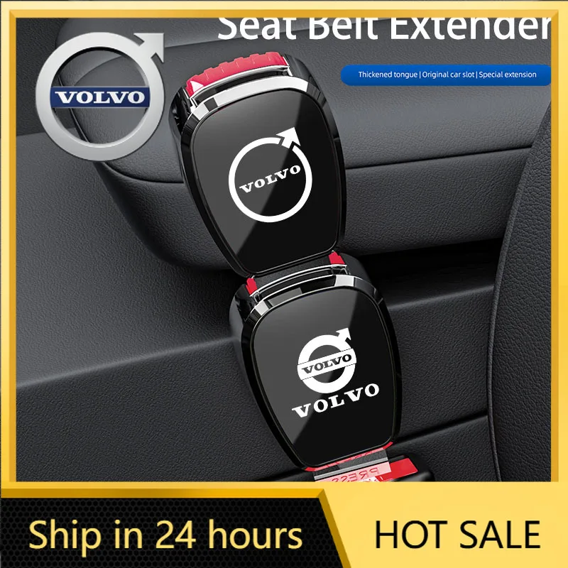 

2026 New For Volvo Emblems Car Seat Belt Buckle Extension Plug Extender Accessories For Volvo XC90 V90 V60 XC60 V40 S80 S60 S90