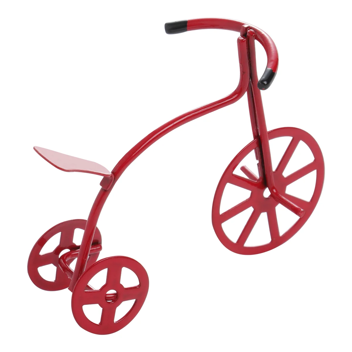 1/12 Mini Housue Adornment Tricycle Model Toy Car Model Mini Furniture Ornament for Home Friends (Red)