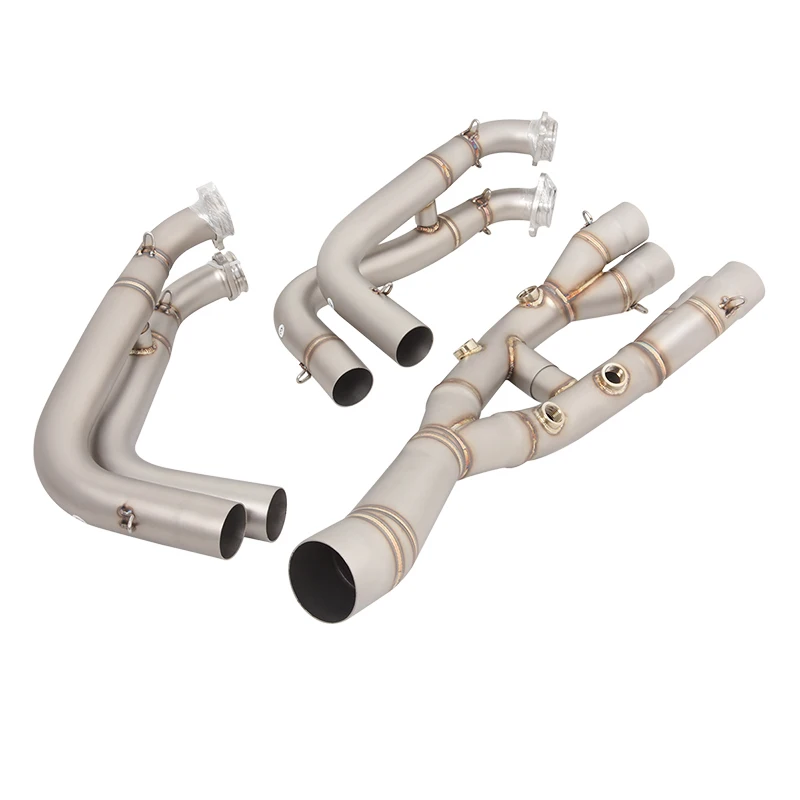 For BMW S1000RR 2019-2024 S1000R 2021-2024 Complete Exhaust System Header Mid Link Pipe 60mm Muffler Escape Stainless Steel