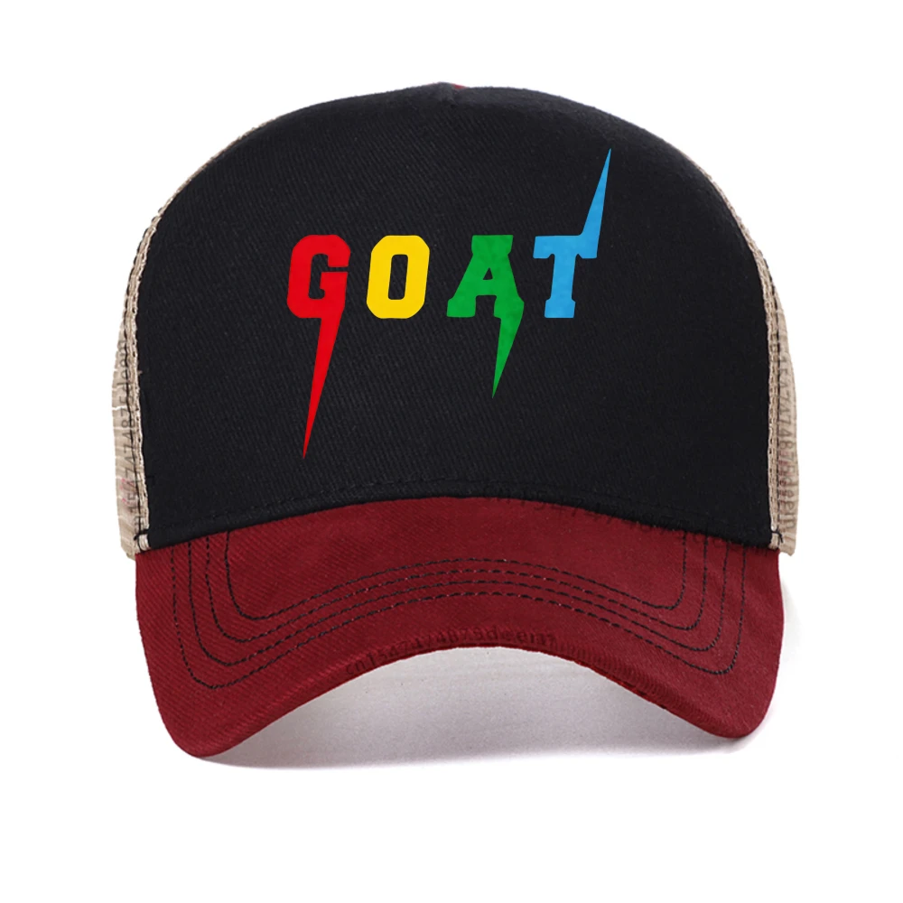 

GOAT letter print baseball cap fashion Streetwear Unisex Hip Hop Style mesh hat summer adjustable breathable Snapback hats