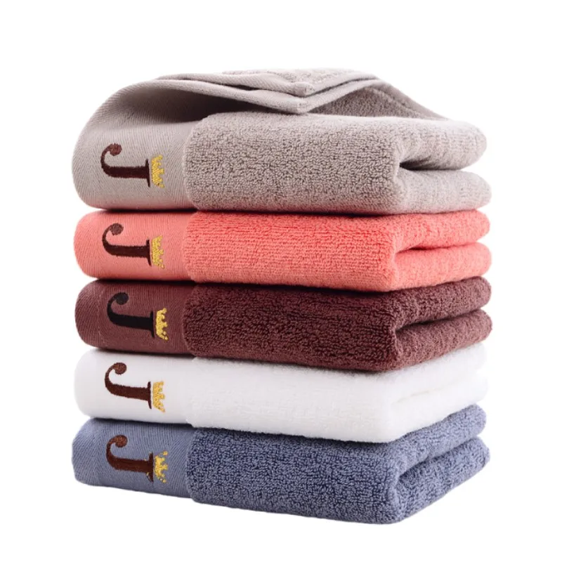 

Bathroom Cotton Towels Set of 2 Eco Friendly Embroidered Design Decorative Absorbent Terry Hand Face Hotel Gym Outdoor Towels