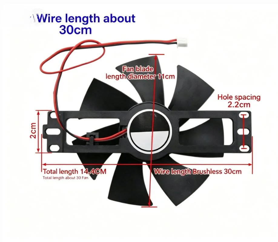2-Pack 18V Induction Cooker Cooling Fan Assembly With Brushless DC Motor Pure Copper Wire Low Noise Heat Dissipation Component F