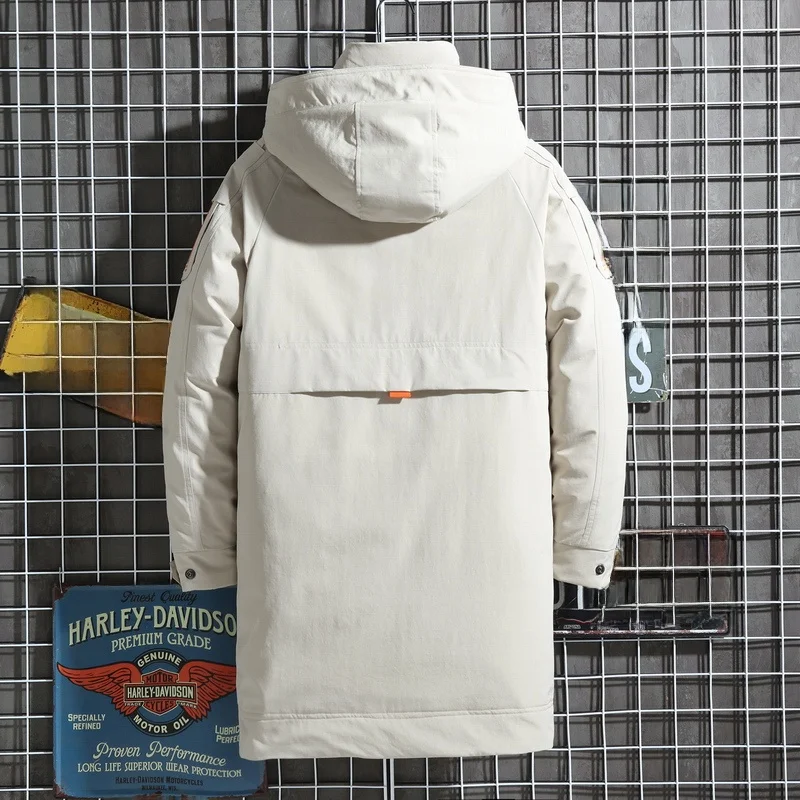 

Модная молодежная зимняя куртка 2025: повседневное универсальное пуховое пальто средней длины для подростков, защита от холода, простой стильный дизайн для активного отдыха