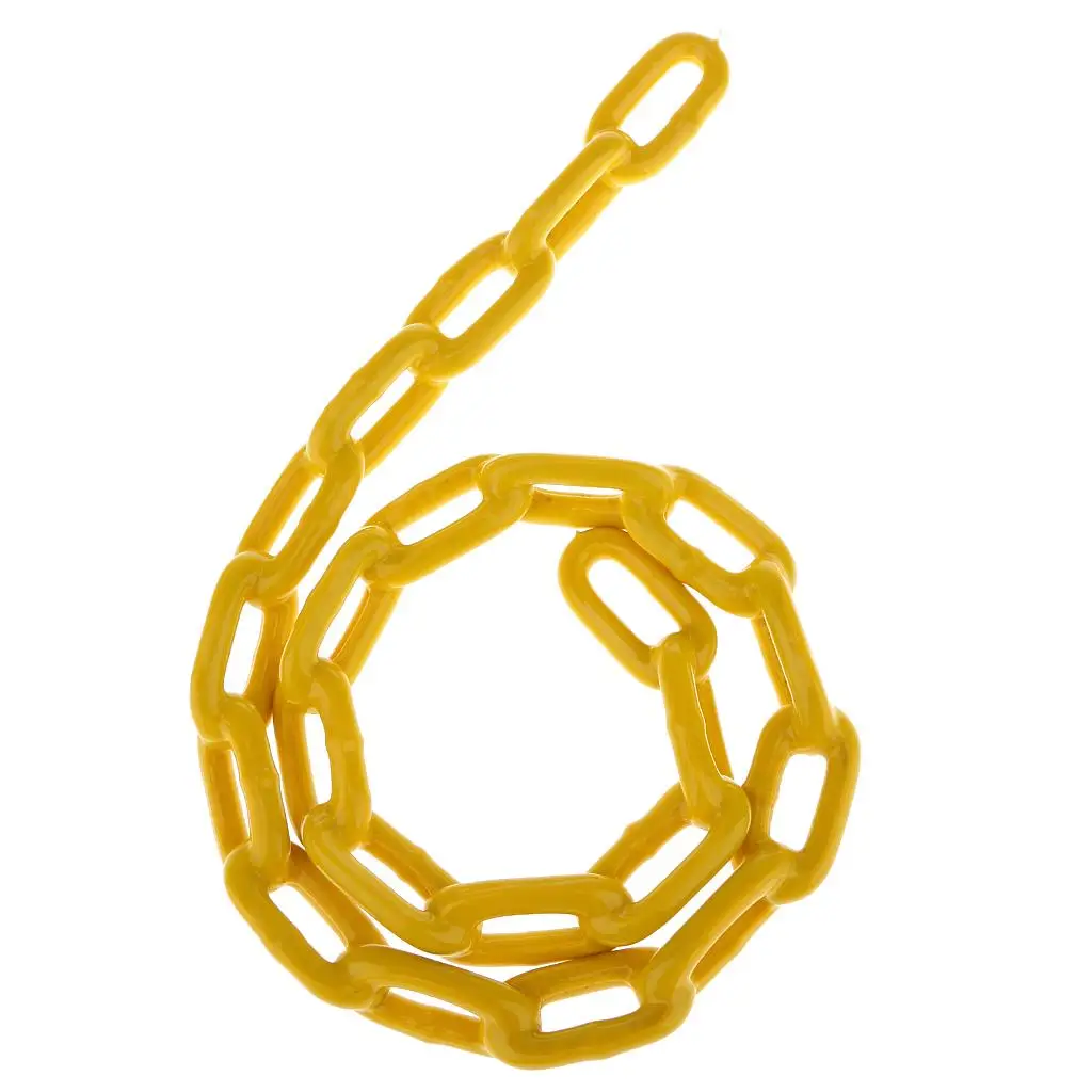 0.8M Heavy Duty Plastic Coated Metal Swing Chain Home DIY Crafts Use Yellow