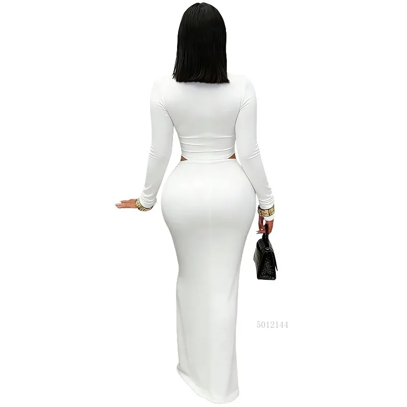 Fashion Women Full Sleeve V-neck Hollow Out Long Maxi Dress 2026 Spring Cocktail Birthday Evening Sexy Party Dresses Vestidos