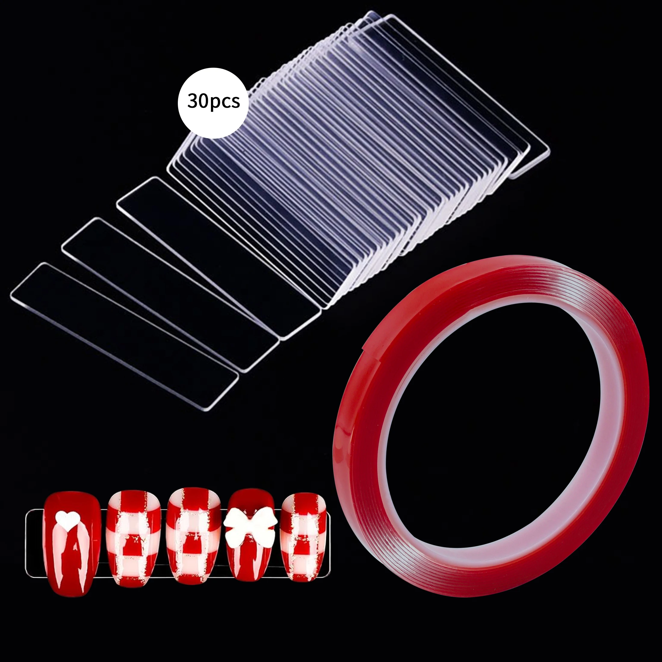 Nail Sticker Tape Glue No Traces Nail Tool Length 3M Strong Transparent Acrylic Foam Adhesive Tape Double Sided Silicone