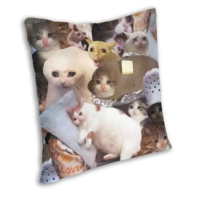 Weeping cat cushion cover print dynamic series decorative pattern home pillow cover square office decorative cushion cover