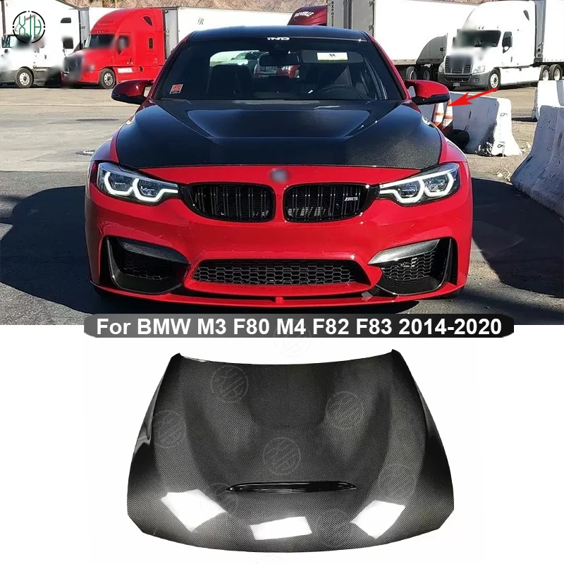 

Carbon Fiber For BMW M3 F80 M4 F82 F83 2014-2020 GT Style Car Front Bumper Engine Cover Hood Bonnet Vent Parts Upgrade Body kit