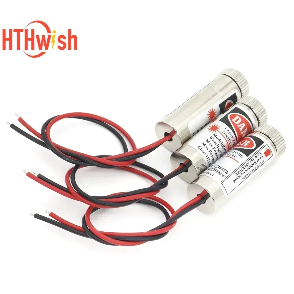 Módulo laser de linha vermelha de alta qualidade 650nm 5mW 3-5V Módulo de diodo de ponto laser ajustável Mini ponteiro laser