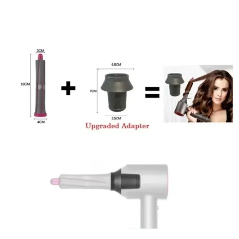 For 30MM Hair Curler Barrels and Adapters Styler Curling Tool Dyson Airwrap Supersonic Hair Dryer Curling Attachment Automatic - view 2
