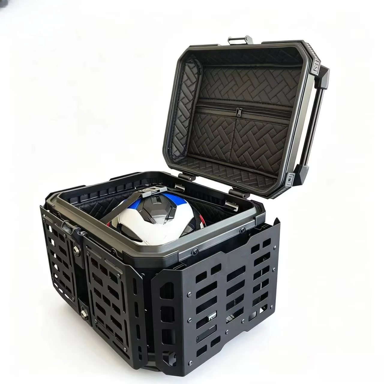 45-liter Large-capacity Lockable Hollow Sideboard Motorcycle Trunk Universal Model