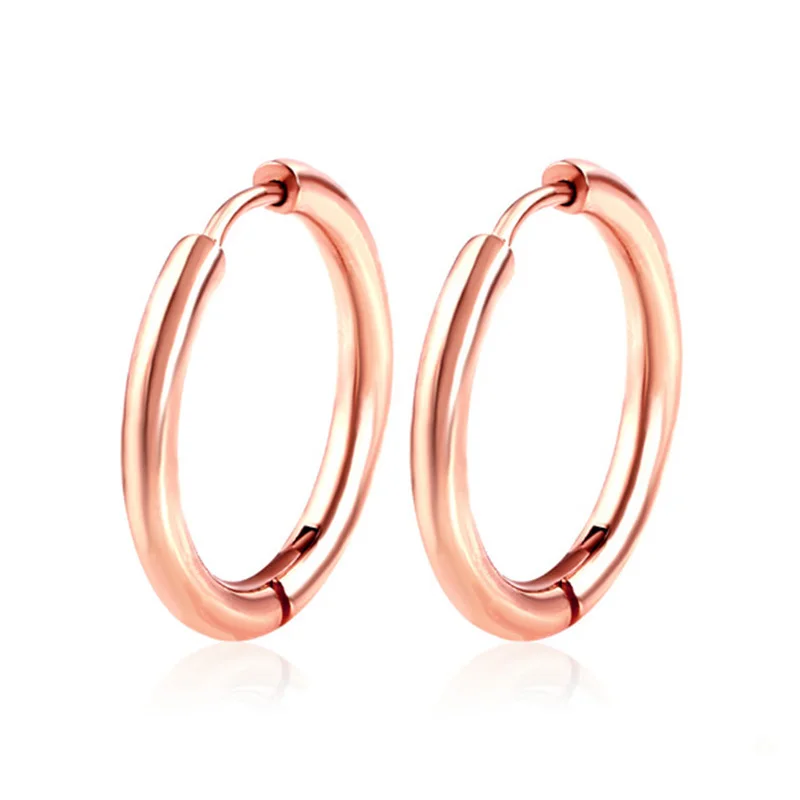 1 Paar Damen/Herren Edelstahl Kleine Creolen Ohrringe Piercing Ohrknorpel Tragus Einfache Dünne Kreise Antiallergische Ohrclips