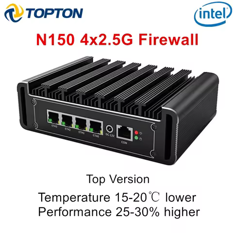 Solid Intel N150 Firewall Appliance 4x 2.5G LAN i226-V Fanless Mini PC J6412 J5005 6305 Mini Computer pfSense OPNsense Proxmox