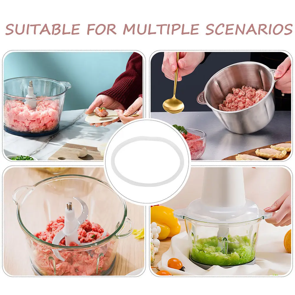 15.5cm Silicone Meat Grinder Sealing Ring Leakproof Seal Ring for Grinder Lid Flexible Bendable Easy Clean Noise Reduction